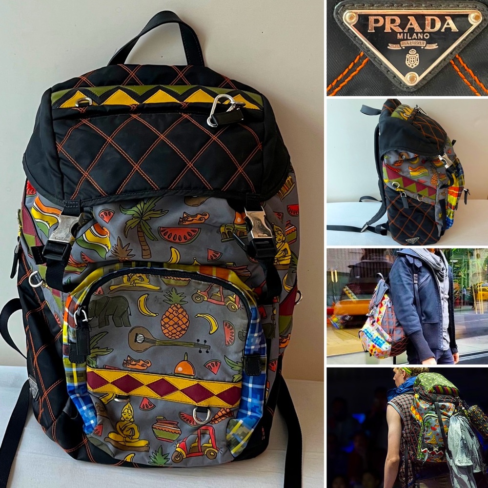 Prada Back Pack Quilted, Nylon, Spring 2017, Mult… - image 1